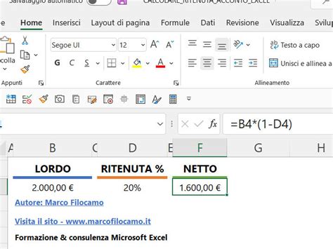 calcolo ral da lordo a netto.